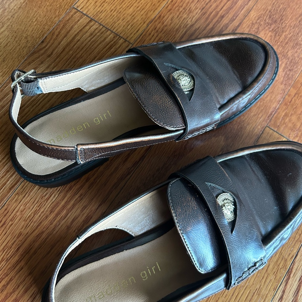 Madden Girl Brown Loafers Slip-Ons